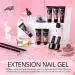 UR SUGAR Poly Nail Gel Kit: 6 Jelly Pink Shades - Poly Extension Gel Set with Slip Solution & Manicure Tools - Buy Online on GoSupps.com