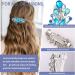 WLLHYF Flower Hair Clip - Vintage Rhinestone Barrette for Women & Girls (Sky Blue) - Buy Online on GoSupps.com
