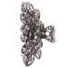 Fancy Hair Claw Jaw Clip Pin | Vintage Rhinestone Crystal Flowers Barrette for Women | White & Silver | Pack of 1 - Buy Online on GoSupps.com