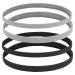 Molain Elastic non-slip sports speech straps 4 pieces athletic exercise sport football headband silicone grip hair band mini welding tape black and gray