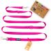 Kuri Pai 3m dog leash for large dogs comfortable and comfortable Kleine leash rehabilitation leash double linen sustainable from bamboo |L (2.5cm wide) - Pink L (280cm x 2.5cm) - (large dogs) pink