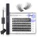 BEYELIAN Cluster Lashes D+ Curl 84 Pcs and Lash Bond and Remover Kit Individual Lash Clusters Super Thin Band Lash Adhesive Super Strong Hold 48 Hours Fast Removal Remover with No Residue