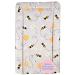 Callowesse Baby Changing Mat 79x47cm. Waterproof Wipe Clean Raised Edges Portable and Foldable Grey Bee Design