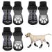 Eyein Anti-Slip Dog Socks Paws Stop Licking - 3 Pairs Thick Dog Socks with Grips & Adjustable Strap for Hardwood Floor Indoor Walking Dog Socks Injured Paw Protector for Puppy Small Medium Large Dogs M Black(pack of 6)