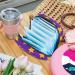Stylish Storage Bags for Women's Products | Golden Star Patterns & Violet Background | Perfect for Menstrual Inserts Tampons & More - Buy Online on GoSupps.com
