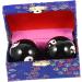 Solustrie 10pcs Chinese Baoding Balls - Magnetic Massage Globe Set in Cloisonn Box | Hand Yoga & Stress Relief - Buy Online on GoSupps.com