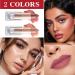 2PCS Mini Capsule Pills Lipstick Set Matte Lip Stain Long Lasting Waterproof Lip Gloss Kit Pill Shaped Lipstick Lip Balm Suit for Women Girls(602+607) - Buy Online on GoSupps.com