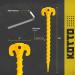 Fstop Labs 8 Pack Large 10 Inch Heavy Duty Screw Style Outdoor Tent Stakes - for Camping, Hiking, Ground Anchoring, and Ultimate Stability - Buy Online on GoSupps.com