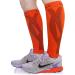 BLITZU 3 Pairs Calf Compression Sleeves Size L-XL for Men and Women - Orange, Black, White - Leg Support for Calf Pain & Shin Splints | Footless Compression Socks - Buy Online on GoSupps.com