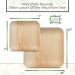 Chic Leaf Palm Leaf Plates - 48 Pc Disposable Bamboo Plates Party Pack - Compostable and Biodegradable - 10 Inch & 7 Inch Square - Eco-Friendly Alternative to Plastic and Paper Plates - Buy Online on GoSupps.com