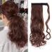 Tess ponytail extension red-brown 40 cm dark red-brown wavy braid extension ponytail hair part 90g long hair extension braid 40 cm-corrugated dark red brown
