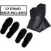 MODLUX Cotton Velvet Closed Toe Spa Slippers - 12 Pairs with Travel Bags | Non-Slip Disposable Slippers for Home, Hotel, Commercial Use - 6 Medium/6 Large, 12 Pack Combo Black - Buy Online on GoSupps.com