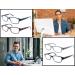 Shop Heeyyok Reading Glasses for Men - Large Rectangular Comfortable Fit 4 Pack - Stylish & Durable 2.0 Diopter Eyewear for Large Heads - Buy Online on GoSupps.com