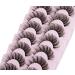 Yawamica 16MM C Curl Mink Lashes - Natural Wispy Medium Volume False Eyelashes, 8 Pairs Pack - Buy Online on GoSupps.com
