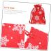SEWOART 10pcs Snowflake Burlap Bag Party Supply Holiday Pouch Christmas Bag Drawstring Storage Bags 14X10X0.3CM Red - Buy Online on GoSupps.com