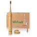 VeriFresh Sonic Bamboo Toothbrush - Biodegradeable Bamboo Heads with Castor Oil bristles - Includes 2 Brush Heads - Replacement Heads Available Separately