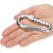 Buy Com-Four 12x Heavy-Duty Screw Carabiner Hooks - 260 kg Load Capacity - Ideal for High Stress - Set of 12 (90 x 9 mm) - International Shipping Available - Buy Online on GoSupps.com