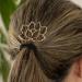 Myga Lotus Flower Metal Hair Clips - Comfortable Snap Lock Ideal for Weddings & Parties - Shop Internationally! - Buy Online on GoSupps.com