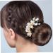 minkissy Petal Hairpin Jade Hair Forks Jade Hair Clip Hair Hanfu Hair Accessories Jade Hair Chopstick Retro Headpiece French Pin Women Hair Chopstick Bride Costume Hosta White - Buy Online on GoSupps.com