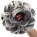JJstar 2PCS Messy Bun Hair Pieces - Curly Fake Hair Buns for Women - High Heat Resistant Synthetic Fiber Scrunchies - Gray & White Tips - Buy Online on GoSupps.com