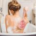 DecorRack Bath Brush with Bristles and Loofah Shower Scrubber Sponge - Exfoliating Dry/Wet Brush with Long Handle - Pink/Blue, 2 Pack - Buy Online on GoSupps.com