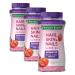 Nature's Bounty Optimal Solutions Advanced Hair Skin Nails 2X Biotin 80 Strawberry Gummies 40 Total Servings (Pack of 3)
