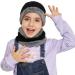 Kids Winter Knit Beanie Hat and Scarf Set with Fleece Lining - Black - One Size - Buy Online on GoSupps.com