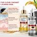 Black Rice Exfoliant and White Rice Ampoule Exfoliant, Peel Shot Glow Exfoliating Face Serum, Korean Skin Care Soft Exfoliating Body Scrub Dead Skin Cells, Blackheads Remover For All Skin Types 100ml Black+White - Buy Online on GoSupps.com