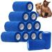 Anampion of self-adhesive bandage 7.5cmx4.5m non-woven self-adhering bandage for humans and animals flexible elastic bandage for sports pets (blue) 12 rolls blue 7.5cm