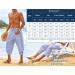 COOFANDY Men's Linen Harem Capri Pants in Blue - Elastic Waist Casual Beach Yoga Boho Pants with Pockets (Large) - Buy Online on GoSupps.com