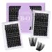 Eyelash single 208 PCs B & Q DIY LASH clusters for beginners Reusable eyelash tufts Single eyelashes for eyelash extensions at home Individual lashes eyelashes extension (8-16mix B06+B06) 8-16Mix lash kit B06+B06