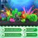 Borlech Aquarium Rock Decorations Set - 9 Pieces Plastic Plants & Green Rock | Enhance Your Fish Tank Decor - Buy Online on GoSupps.com