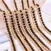 5 Yard Black Jet Crystal Rhinestone Gold Close Chain - DIY Handmade Wedding, Christmas, Party Decor - 2.5mm & 4mm Rhinestones Trim Sewing Craft - Buy Online on GoSupps.com
