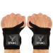Stoic Wrist Wraps Weightlifting, Powerlifting, Cross Training, Bodybuilding with Thumb Loop. Professional Grade for Gym Workout, Men and Women Weight Lifting and Strength Training Black 18 Inch
