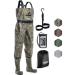 Foxelli Chest Waders  Camo Hunting Fishing Waders for Men and Women with Boots, 2-ply Nylon/PVC Waterproof Bootfoot Waders 11 Camo