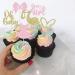 Gyufise 36 Pack It's a Girl Cupcake Toppers with Bow Dress Love Heart, Glitter Cake Picks for Baby Shower & Birthday Party - Pink - Buy Online on GoSupps.com