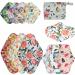 Reusable Bamboo Cloth Menstrual Pads - 12 Piece Set, Sizes 8, 10, 14 - Unscented - Cn Rose - Buy Online on GoSupps.com