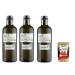 Italian Gourmet E.R. Carapelli Extra Virgin Olive Oil Set of 3 100% Organic Italian Olive Oils 750ml + Italian Gourmet Polpa 400g
