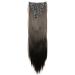 CAISHA by PRETTYSHOP XXL 24" 8 Pieces Set Clip In Extensions Hair Extension Hairpiece Straight Brown CES2 brown #8 CES2