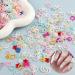 WLLHYF 480 Pcs 3D Nail Charms Assorted Colorful Multi Shapes Pearl Charms Heart Flower Bow Star Mixed Applique Cute Hollow Beads Manicure Decoration for Nail Art DIY Crafts Jewelry Accessories - Buy Online on GoSupps.com
