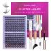 DIY Lash Extension Kit 320 Pcs Lash Clusters Kit Individual Lashes Natural 10-16mm C/D Curl with Bond Seal Tweezers Lash Glue Remover False Eyelashes for Beginner Eyelash Extensions at Home (30D+40D) 320 Clusters Kit- 30D+40D
