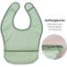Miamia Baby Bibs Set with Sleeves - 5x BPA-Free Baby Bibs with Collecting Bowl & Velcro Fastener Oeko-Tex Standard 100 Tested Eco-Friendly Green - Perfect for Mess-Free Mealtime - Buy Online on GoSupps.com