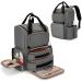 Luxja Sac pour Rangement Vernis Ongle (Version Sac Dos) pour 70 Bouteilles et Une Lampe Ongles tui pour Vernis Ongles avec 2 Sacs Amovibles Range Vernis a Ongles (Sac Seulement) Gris