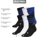adidas Boys' Youth Cushioned Crew Socks 6-Pack - Team Royal Blue/White/Black - Medium - Buy Online on GoSupps.com