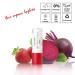 Omorfee 100% Organic Tinted Lip Balm Stick Treatment - Long Lasting Rose Lip Tint - Moisturizing Lip Balm with Strawberry Flavor - Pink Red Color - 6g/0.21oz - Buy Online on GoSupps.com