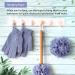 Evridwear Exfoliating Back Scrubber Bath Set - Teak Wood Handle, Replaceable Mesh, Ideal for Skin Disorders - Shower Brush with Pouf - Buy Online on GoSupps.com