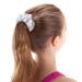 Set of 12 Silver Metallic Cheer Glitter Hair Scrunchies for Teen Girls and College Sports - Buy Online on GoSupps.com