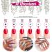 600 PCS Acrylic False Nail Tips Kit with Glue, Glitter, Foil, Rhinestones, Clipper, File, Brush, Buffer - Clear Full Cover Fake Nails Set by FANDAMEI - Buy Online on GoSupps.com