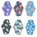 Reusable Panty Liners 6pcs Maternity Napkin Bamboo Cloth Pads Menstrual Panty Liners Washable Cloth Girls' Panties Bamboo Napkins Menstrual Pad Girls Pad Cloth Napkin