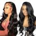 20 Inch Body Wave 13X4 HD Lace Front Wigs Human Hair Wigs For Black Women 180 Density Transparent Lace Frontal Wigs Human Hair Brazilian Virgin Real Glueless Wig Human Hair With Baby Hair Can Be Dyed 20 Inch Body Wave HD Lace Wig